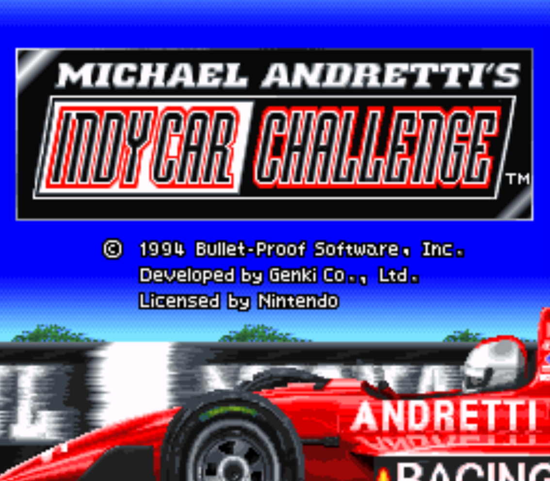 Michael Andrettis Indy Car Challenge Title Screen